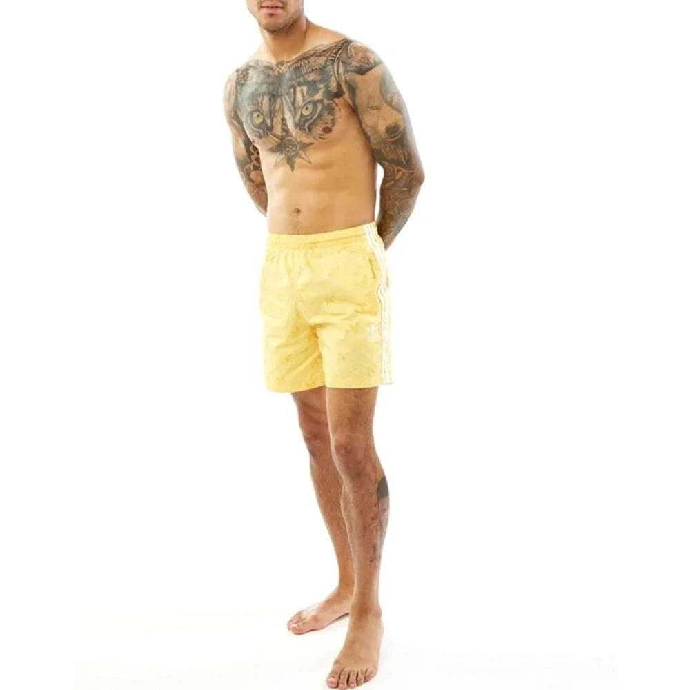 Adidas men swimwear shorts GJ5169 LINAOP 124782421 yellow pockets 2XL $45